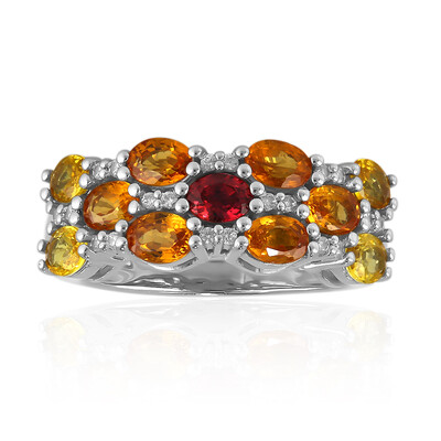 Anello in argento con Zaffiro Fancy