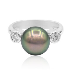 Anello in argento con Perla Tahitiana (TPC)