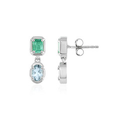Orecchini in argento con Smeraldo Russo