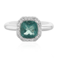 Anello in argento con Fluorite Petrolio del Belgio