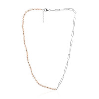 Collana in argento con Perla d'Acqua Dolce Rosa (TPC)