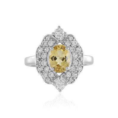 Anello in argento con Berillo Giallo