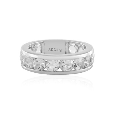 Anello in argento con Topazio Bianco