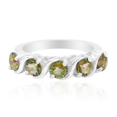 Anello in argento con Quarzo Mistico Verde