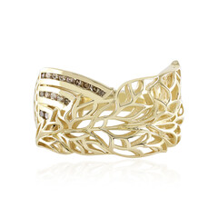 Anello in oro con Diamante Champagne I2 (Ornaments by de Melo)