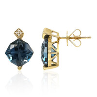 Orecchini in oro con Topazio Blu Londra