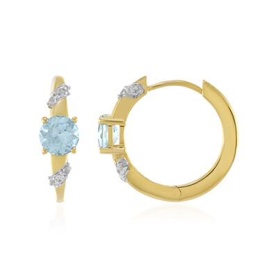 Orecchini in argento con Topazio Blu Cielo