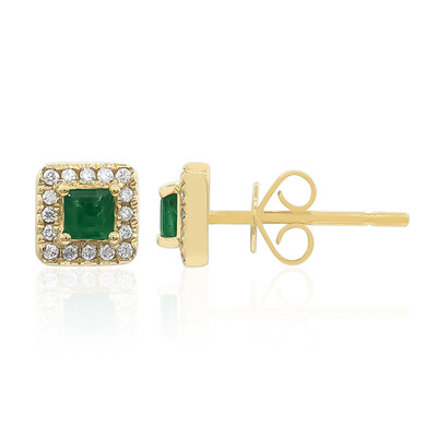 Orecchini in oro con Smeraldo Zambia AAA