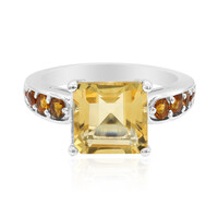 Anello in argento con Citrino