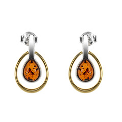 Orecchini in argento con Ambra Baltica