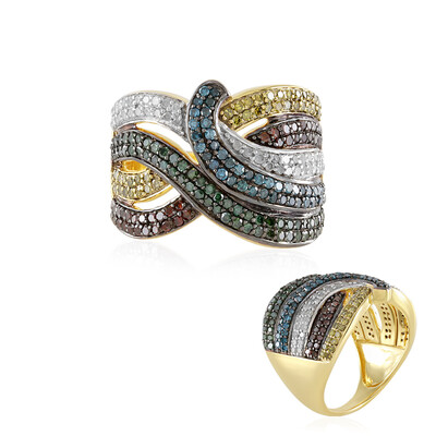 Anello in argento con Diamante I3 (J)