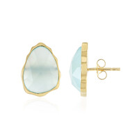 Orecchini in argento con Calcedonio Acqua