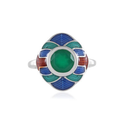 Anello in argento con Onice Verde (Adela Silber)