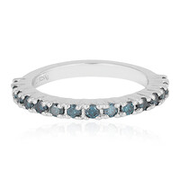 Anello in argento con Diamante Blu I3