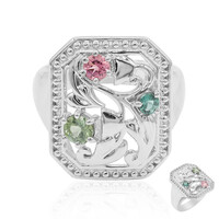 Anello in argento con Tormalina Verde (VIENNA 1903)