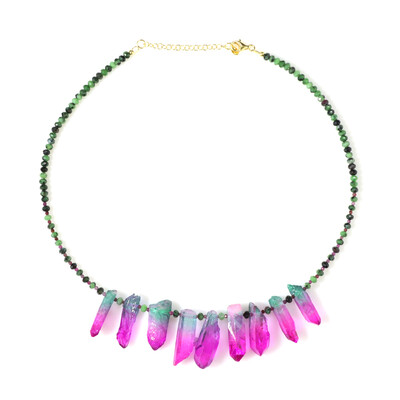 Collana in argento con Quarzo Bicolore