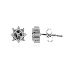 Orecchini in argento con Diamante Blu I3