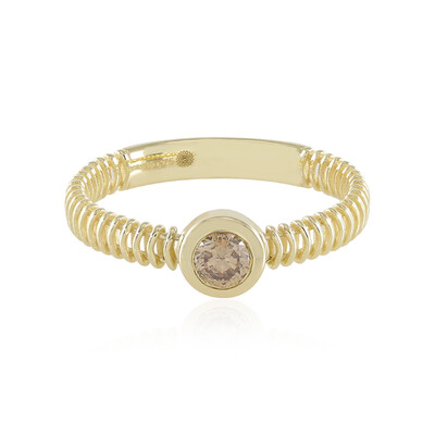 Anello in oro con Diamante Champagne I2 (Ornaments by de Melo)