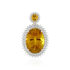 Ciondolo in oro con Apatite Dorata