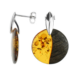 Orecchini in argento con Ambra Baltica