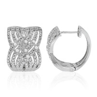 Orecchini in argento con Diamante I3 (I)