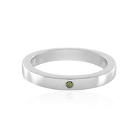 Anello in argento con Diamante Verde I3