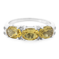 Anello in argento con Quarzo Champagne