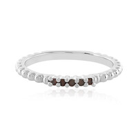 Anello in argento con Diamante Rosso I2