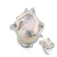Anello in argento con Perla d'Acqua Dolce Bianca (TPC)