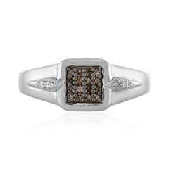 Anello in argento con Diamante Champagne I2