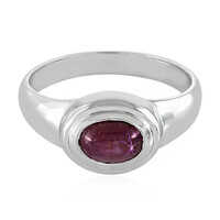 Anello in argento con Rubino Stellato Channapatna