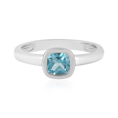 Anello in argento con Topazio Blu Svizzero