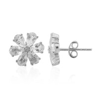 Orecchini in argento con Topazio Bianco