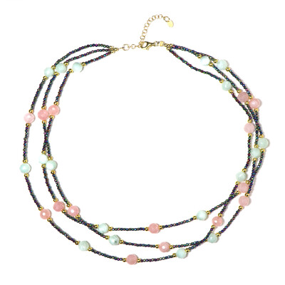 Collana in argento con Ematite Dorata (Riya)