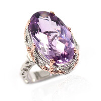 Anello in argento con Ametista Rose de France (Dallas Prince Designs)
