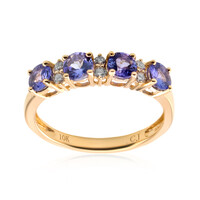 Anello in oro con Tanzanite AAA