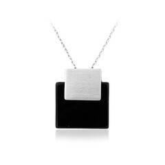 Collana in argento con Onice Nero