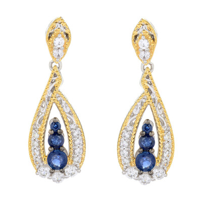 Orecchini in argento con Zaffiro Blu (Gems en Vogue)