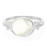 Anello in argento con Howlite