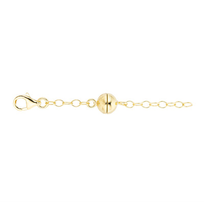 Chiusura magnetica in argento placcato oro giallo  - 6 cm - ca. 3,8 g