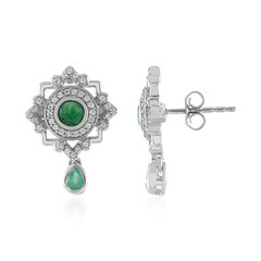 Orecchini in argento con Smeraldo Colombiano