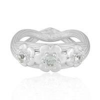 Anello in argento con Topazio Bianco