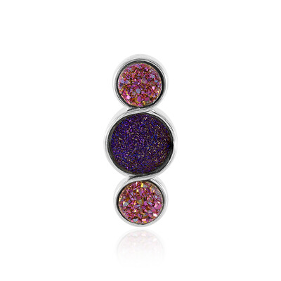 Ciondolo in argento con Agata Glitter Lavanda