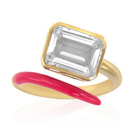 Anello in argento con Topazio Bianco