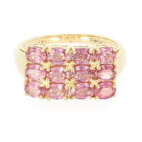 Anello in oro con Zaffiro Padparadscha (non riscaldato) (AMAYANI)