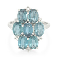 Anello in argento con Cianite Peacock