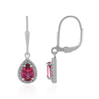 Orecchini in argento con Topazio Rosa