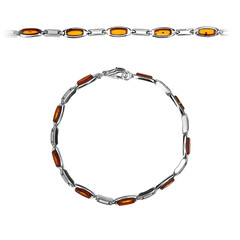 Bracciale in argento con Ambra Baltica