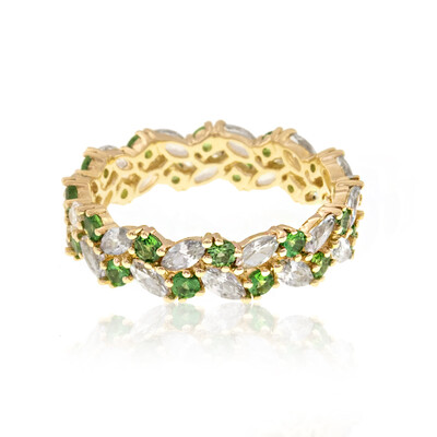 Anello in oro con Tsavorite dalla Tanzania AAA (de Melo)