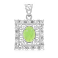 Ciondolo in argento con Crisoprasio Imperiale